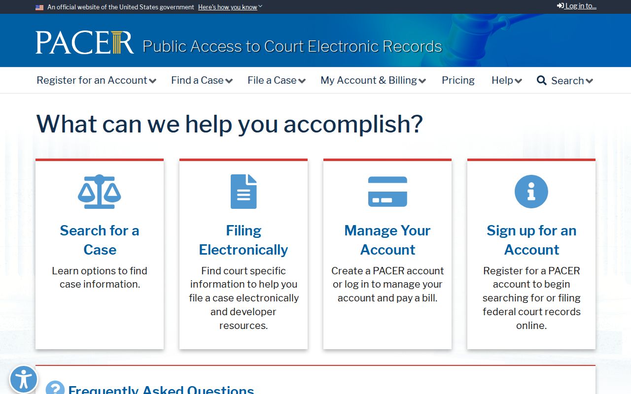 Wailua Homesteads criminal record search through federal PACER