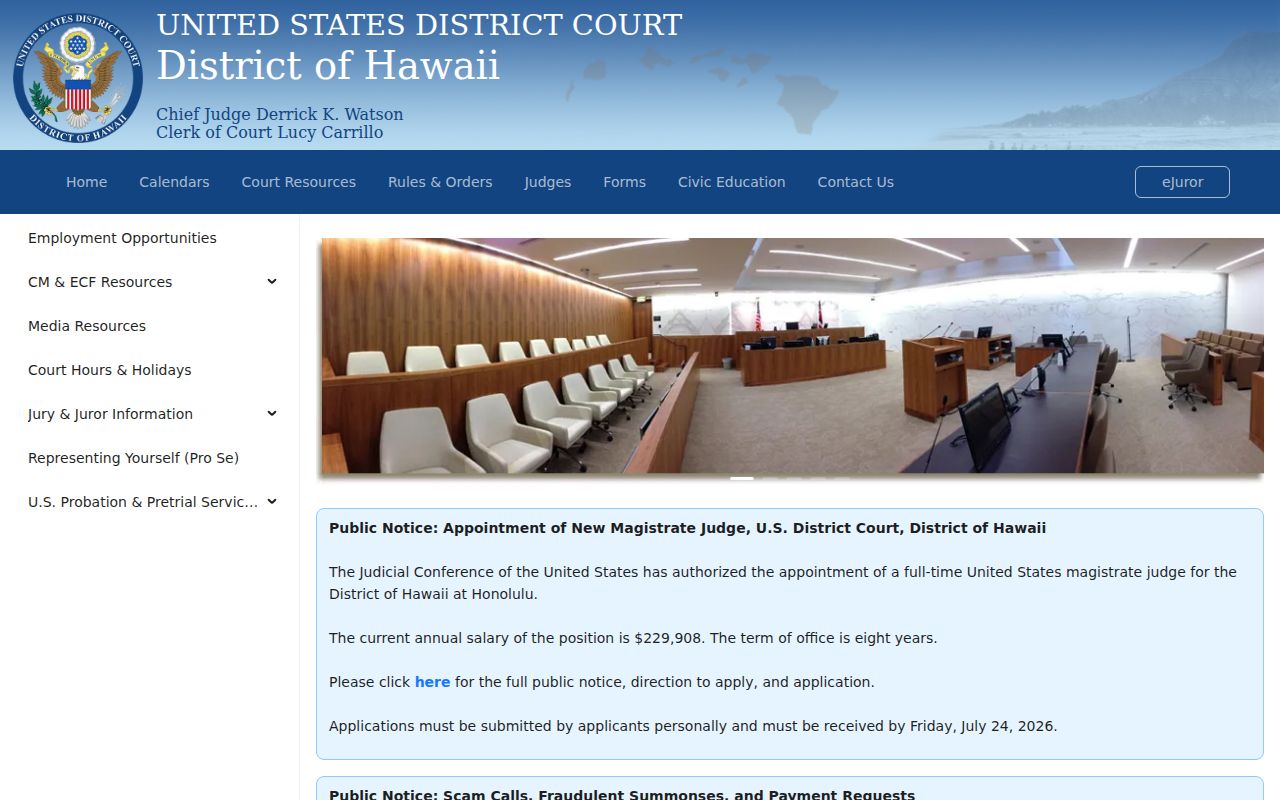 Wailua Homesteads federal criminal court record source